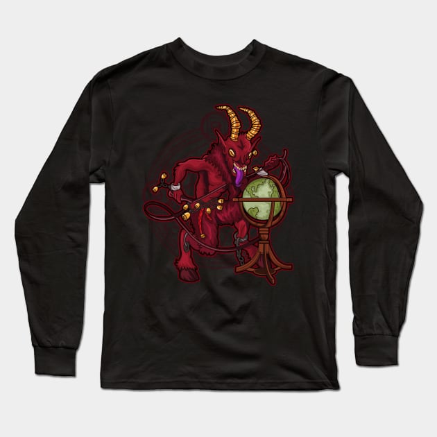 Greetings From Krampus Christmas Long Sleeve T-Shirt by E